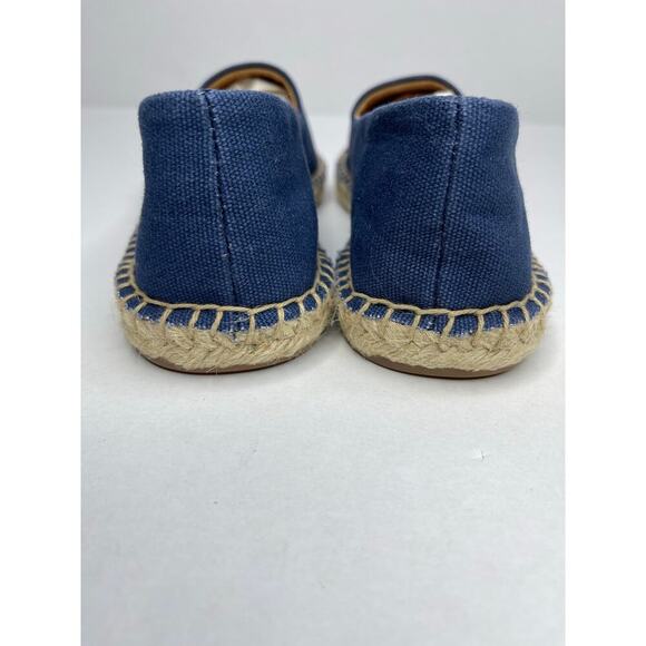 J. Crew Color block Canvas Cap Toe Slip-On Espadrilles Size 8.5 New Navy/Pink - Picture 6 of 8